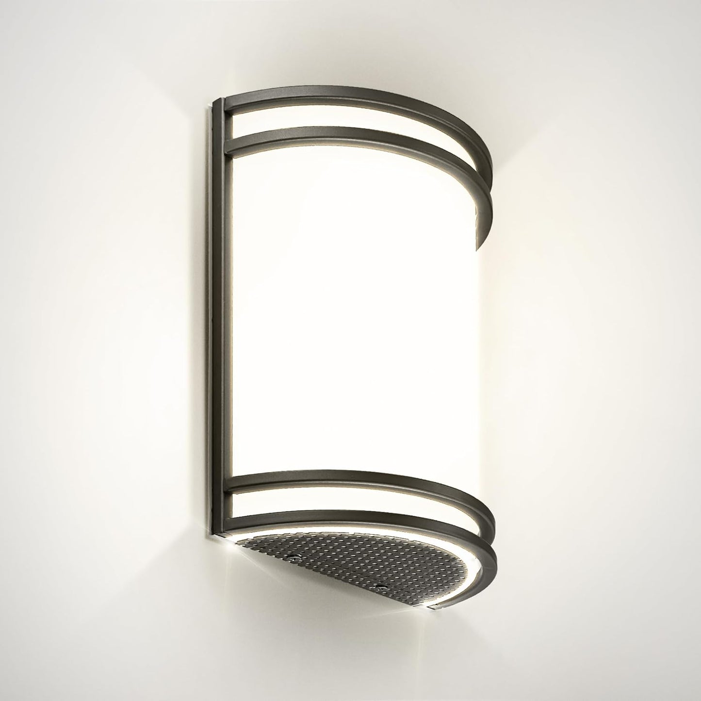 Matte Black Half Cylinder Wall Sconce