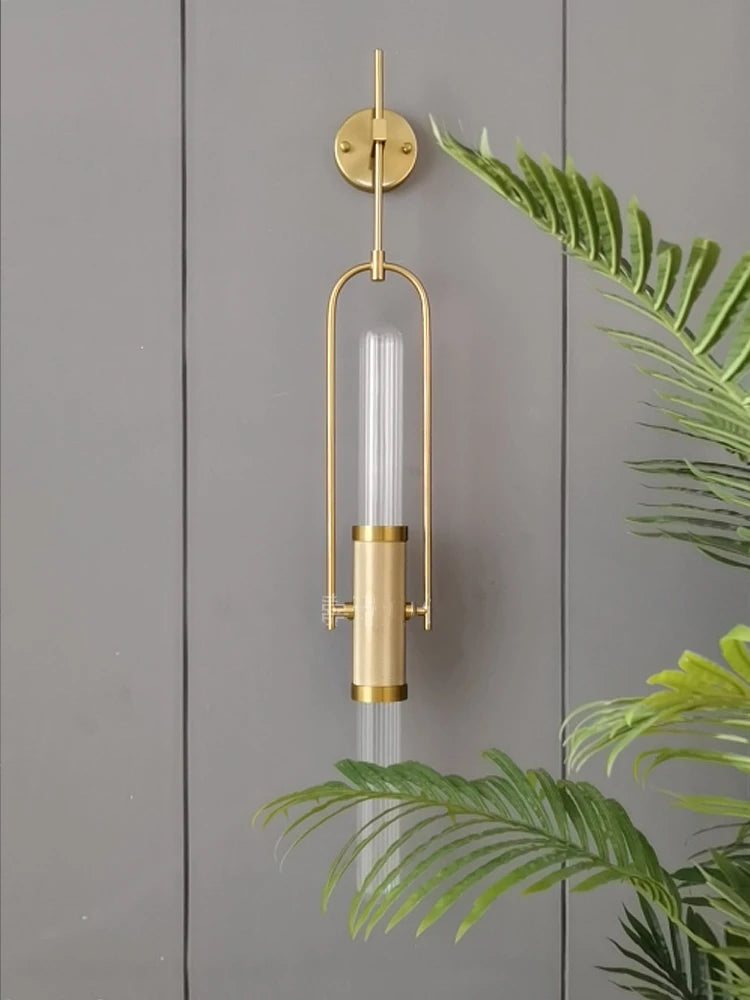 Art Decor Gold Glass Wall Sconce
