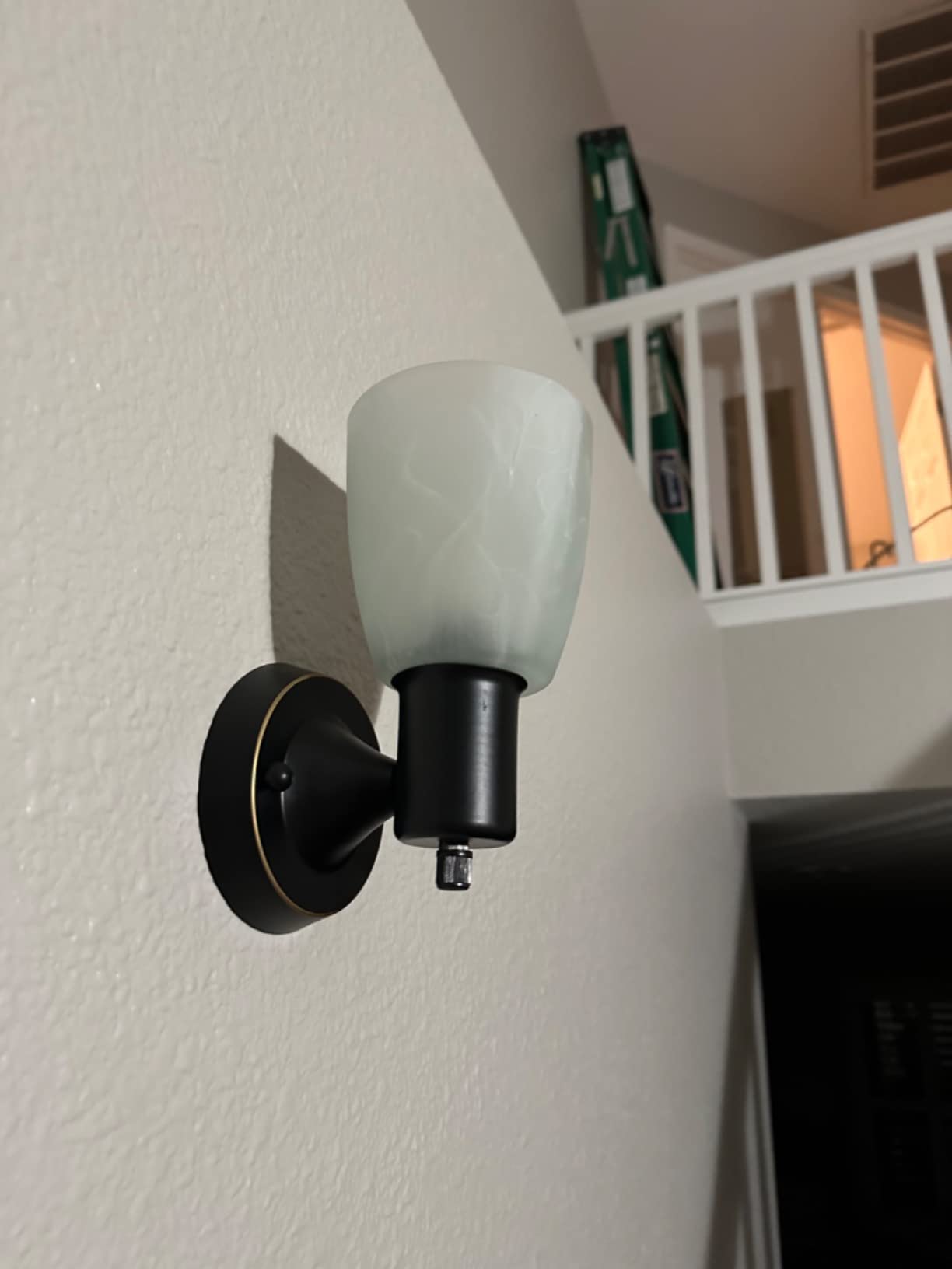 Farmhouse Frosted Glass Wall Lamp Set