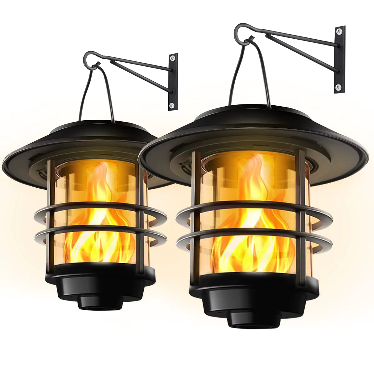 Flickering Flames Garden Lantern Set