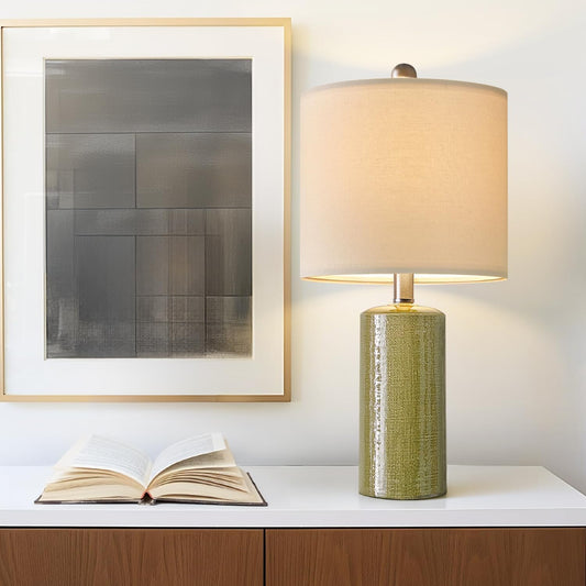 Green Ceramic Nightstand Table Lamp