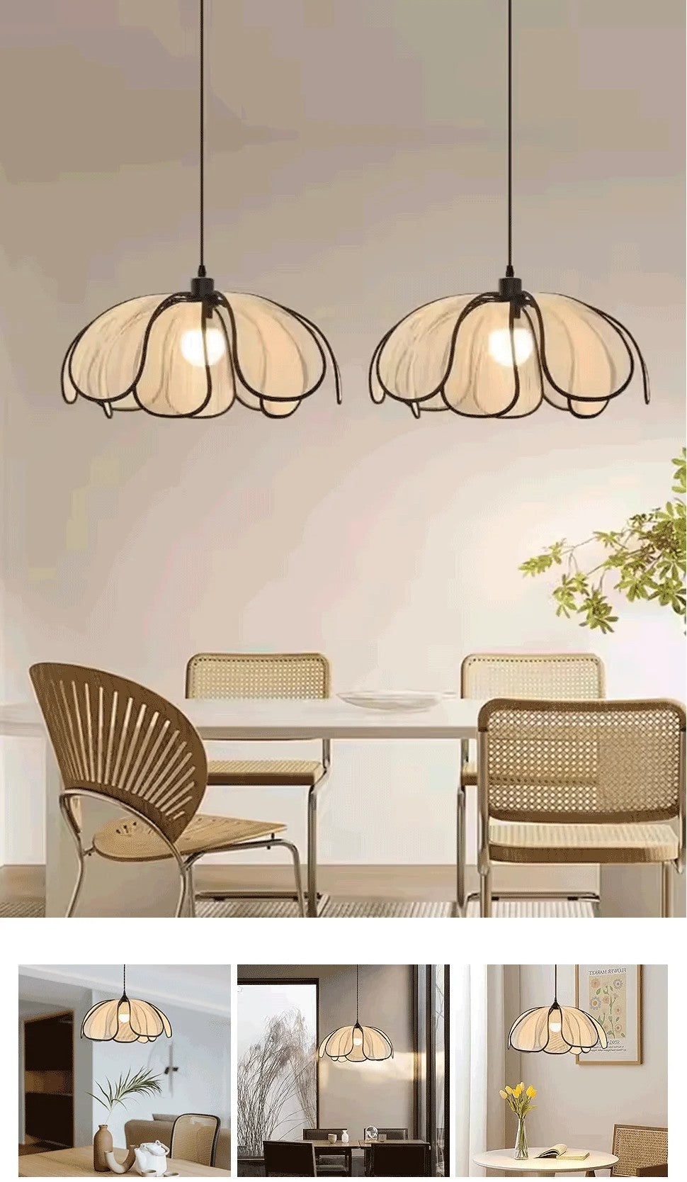 Hand-woven Lotus Pendant Lamp