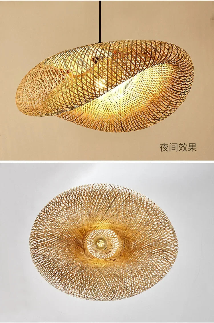 Handmade Bamboo Weaving Pendant Light