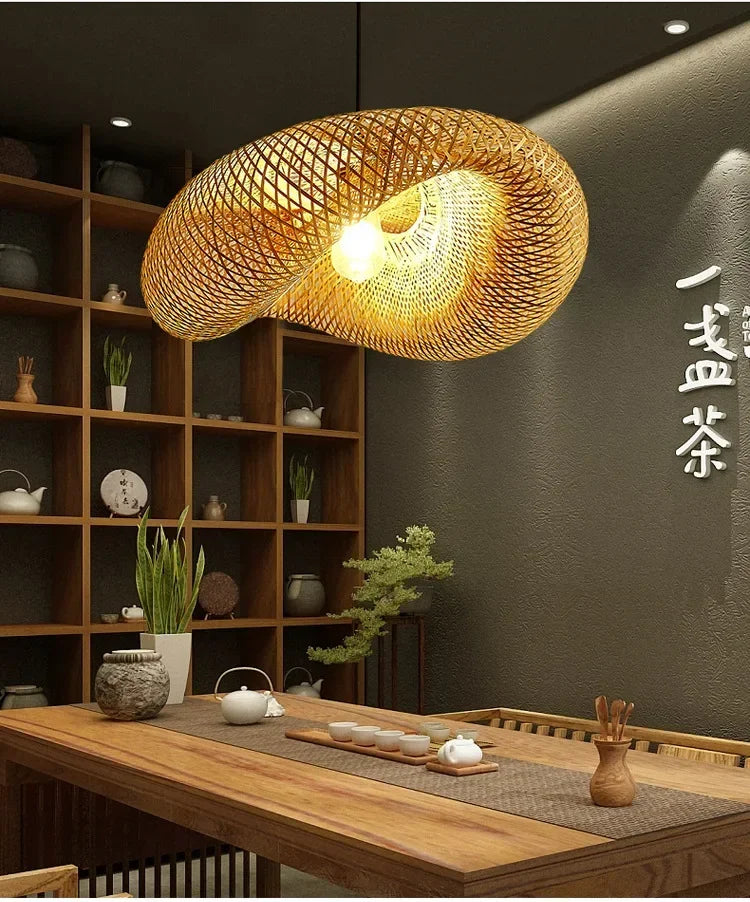 Handmade Bamboo Weaving Pendant Light