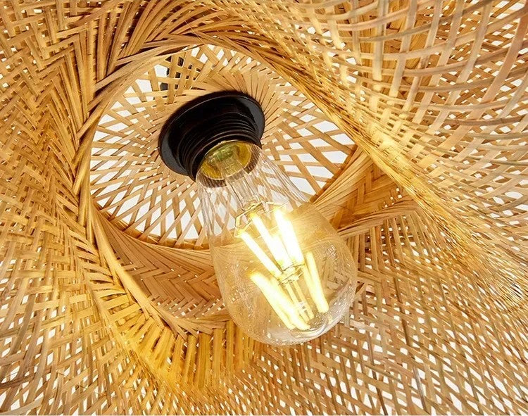 Handmade Bamboo Weaving Pendant Light