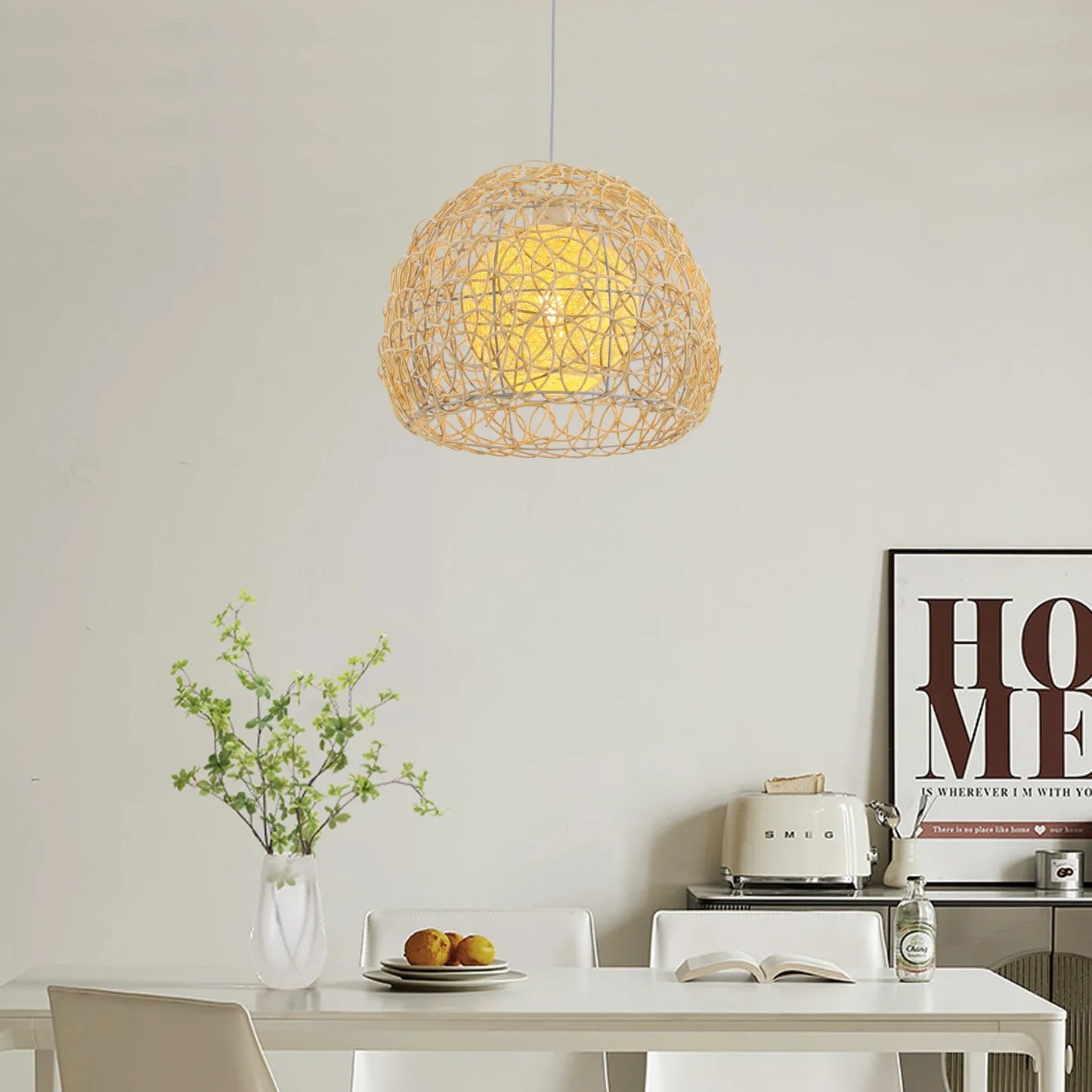 Handwoven Rattan Pendant Light