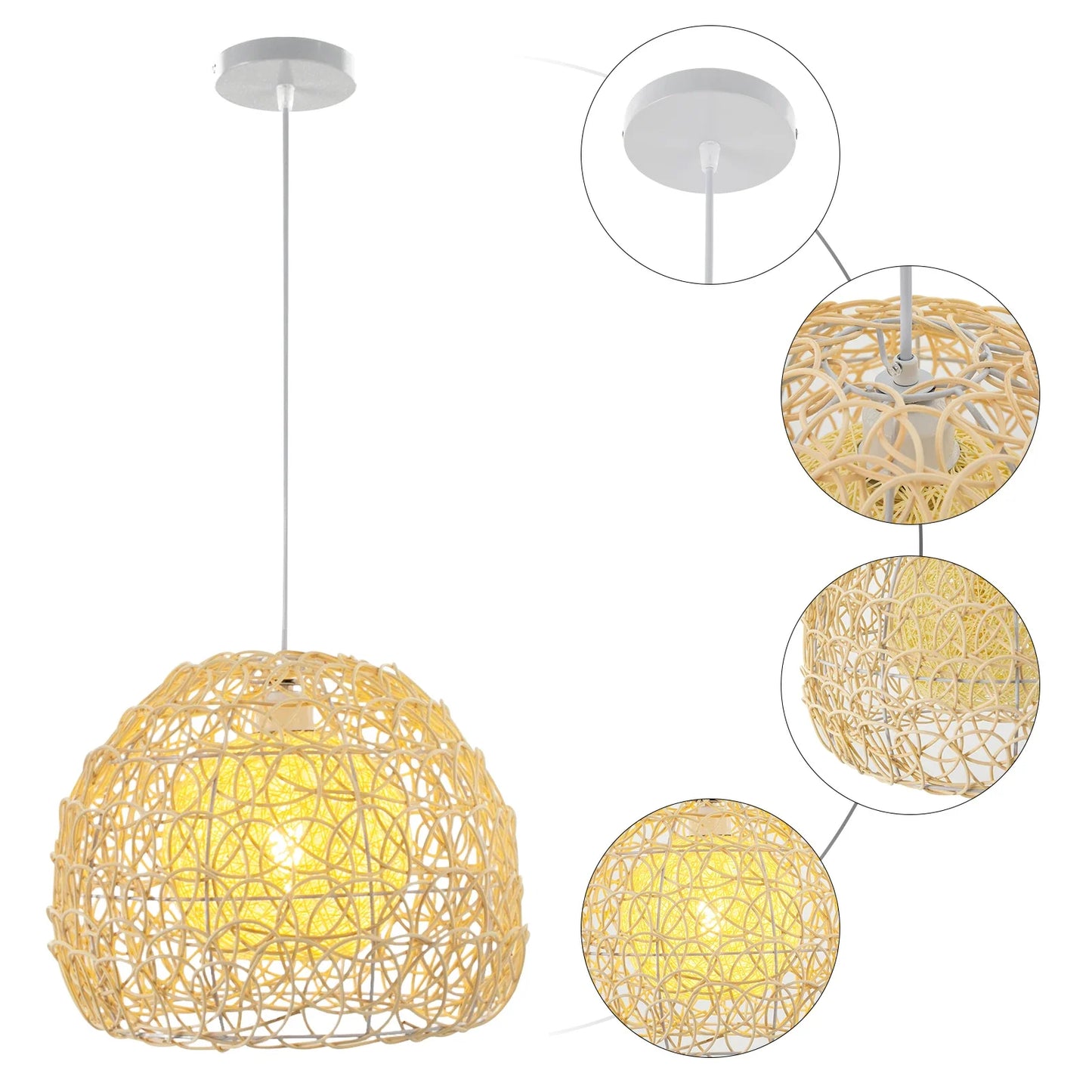 Handwoven Rattan Pendant Light