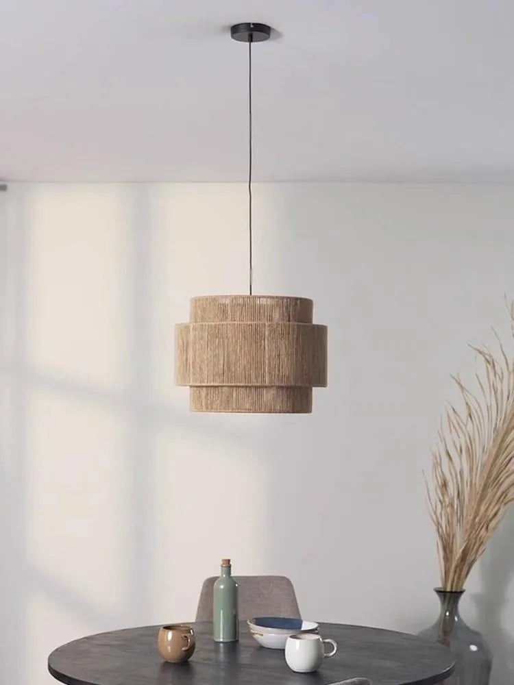 Hemp Rope Rattan Pendant Lamp