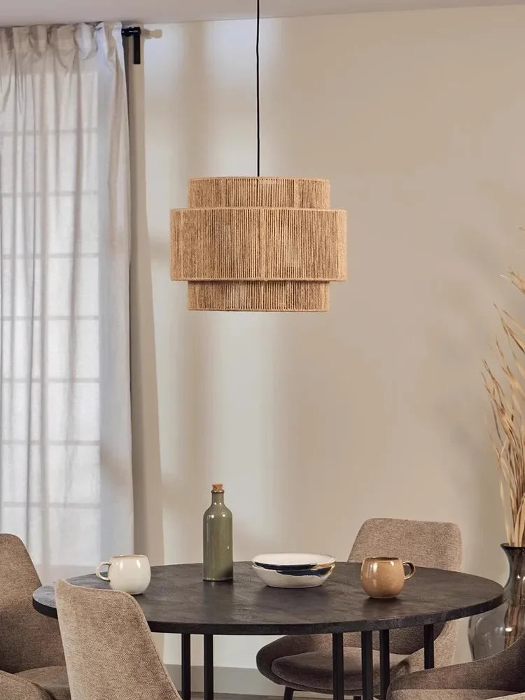 Hemp Rope Rattan Pendant Lamp