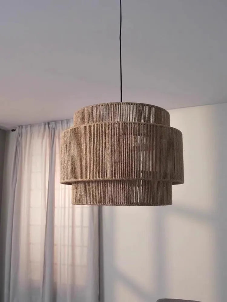 Hemp Rope Rattan Pendant Lamp