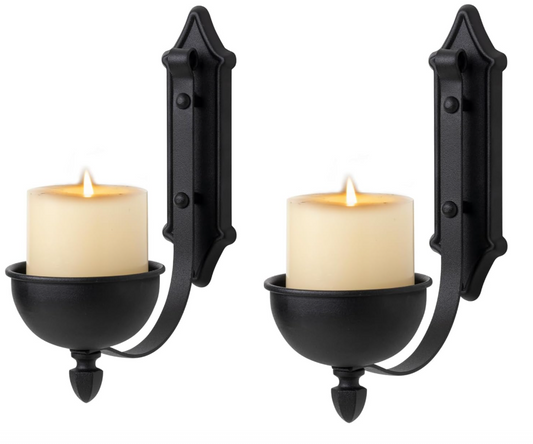 L Shape Candle Wall Sconce Set
