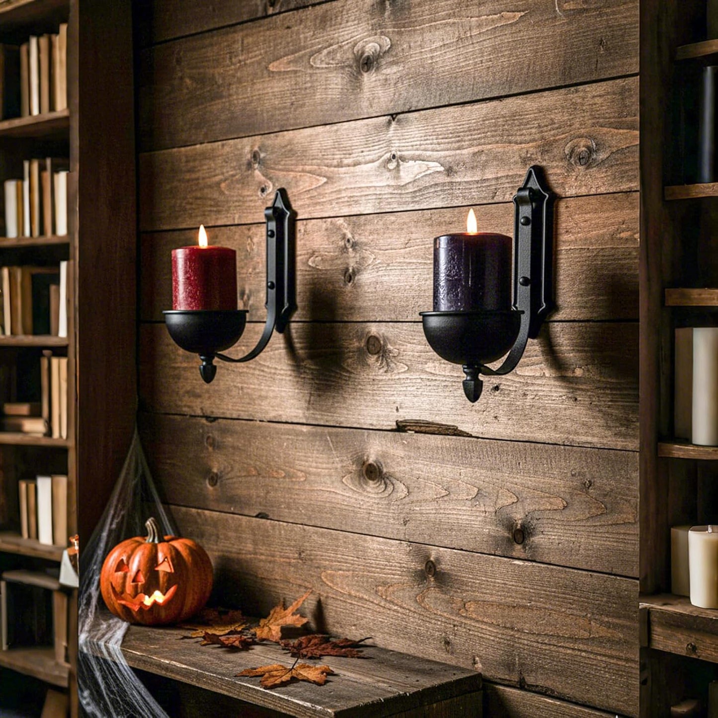 L Shape Candle Wall Sconce Set
