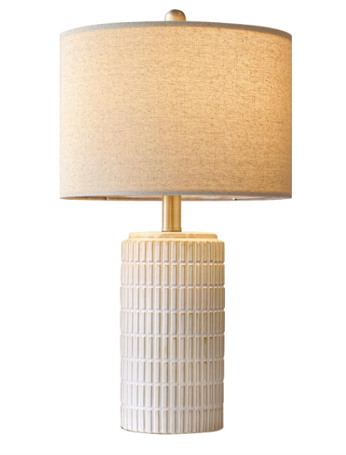 Linen Shade Ceramic Table Lamp