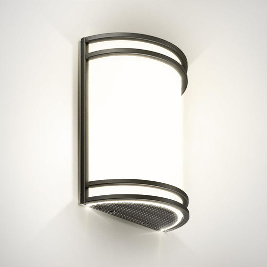 Matte Black Half Cylinder Wall Sconce
