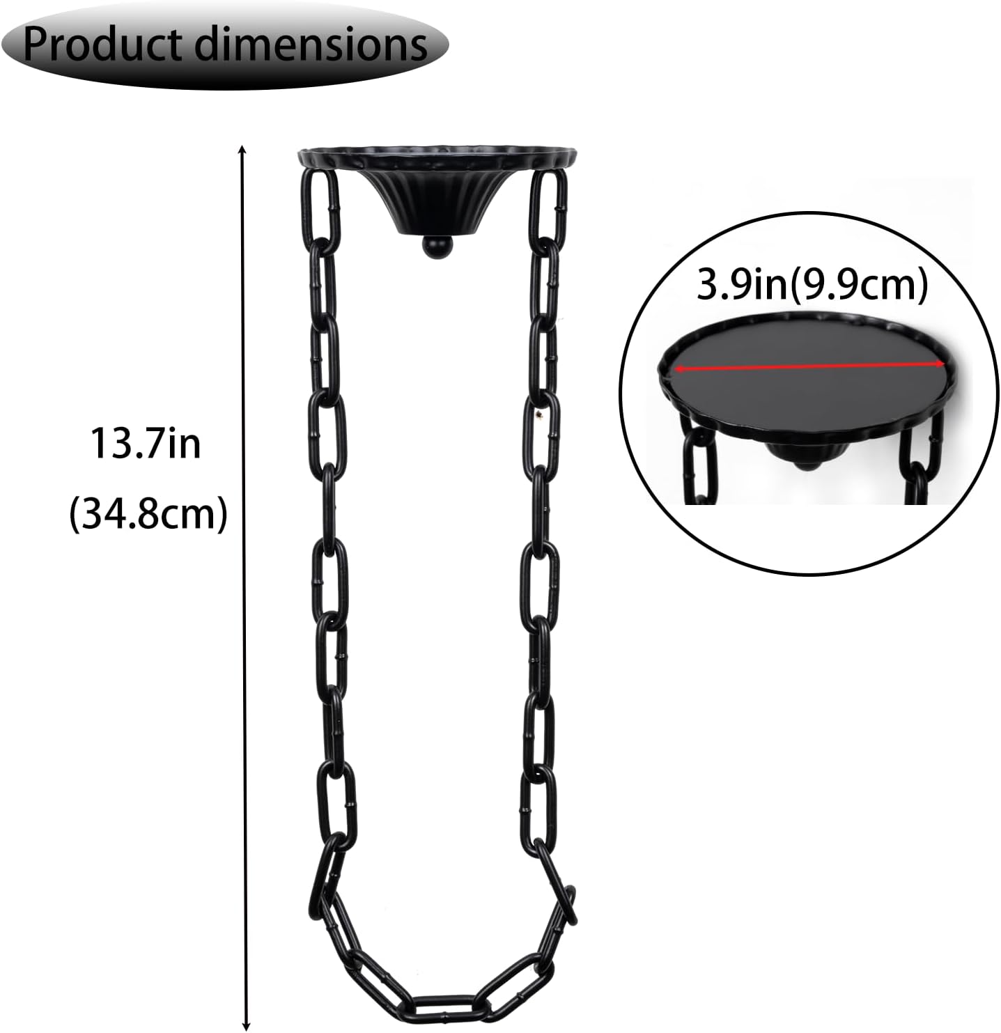 Medieval Gothic Chain Candle Sconce Set