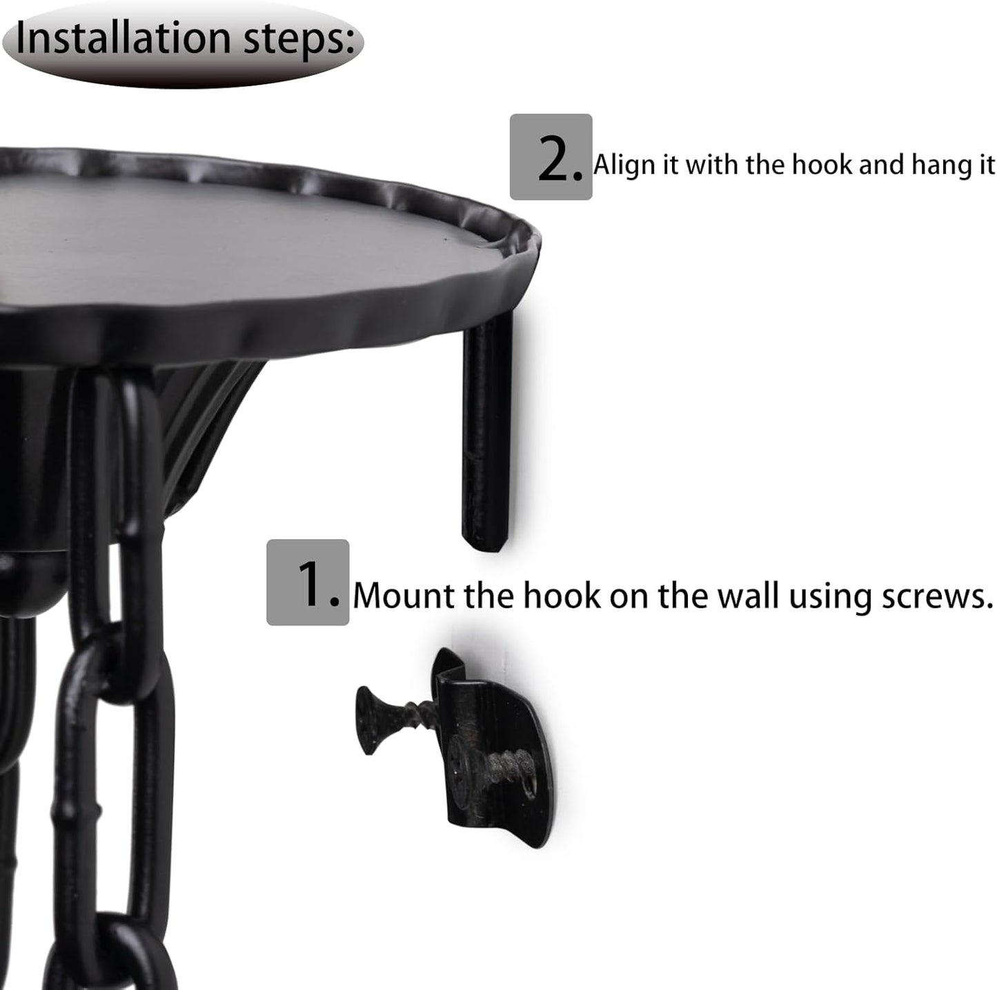 Medieval Gothic Chain Candle Sconce Set