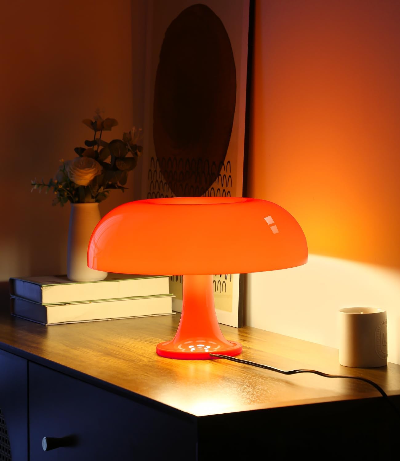 Orange Mushroom Lamp