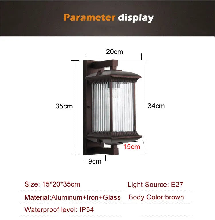 Outdoor Garden Gate Wall Lamp