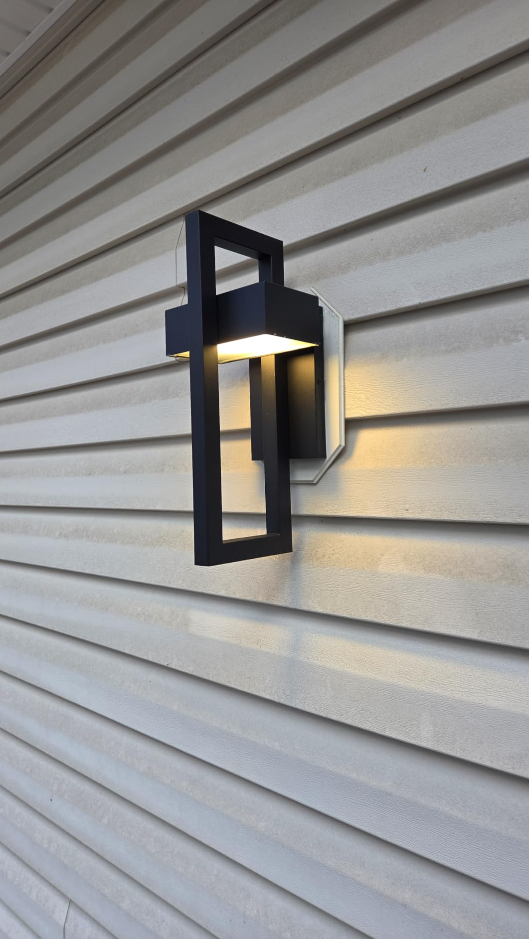 Outdoor Matte Black Lines Wall Lights