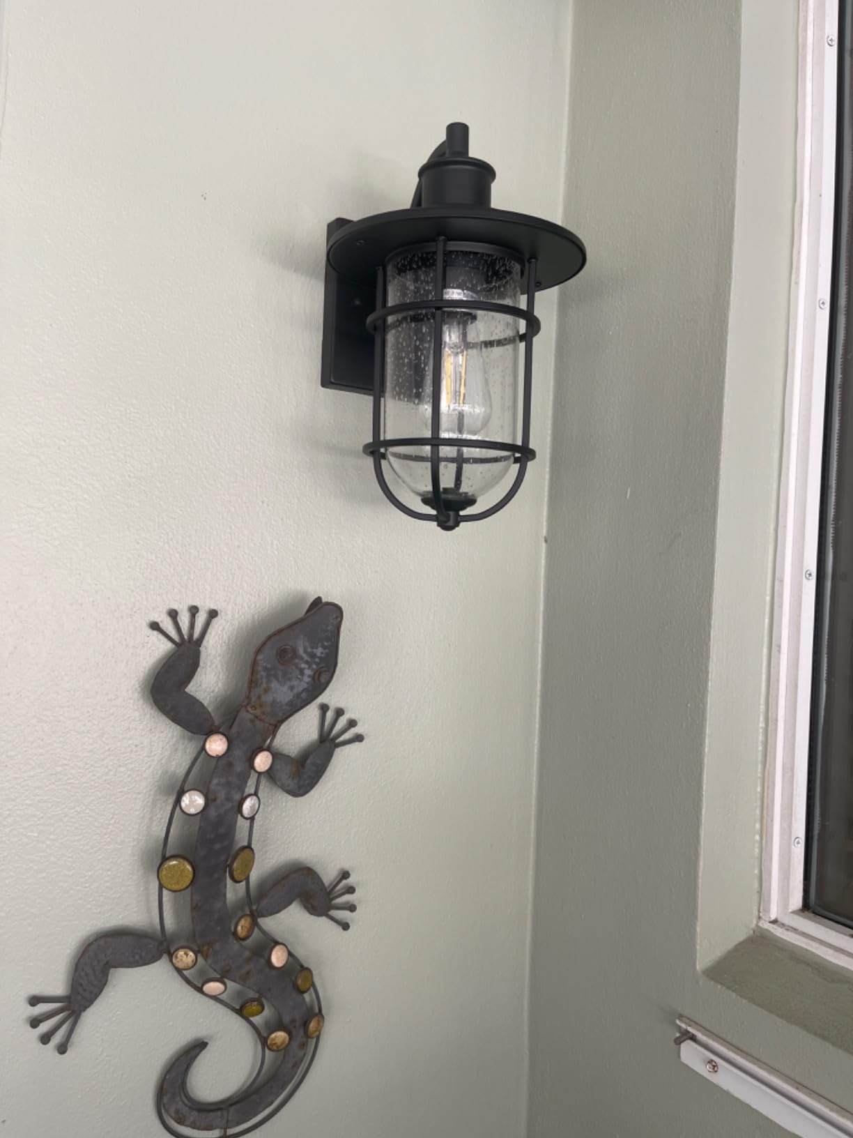 Seeded Glass Shade Sconce