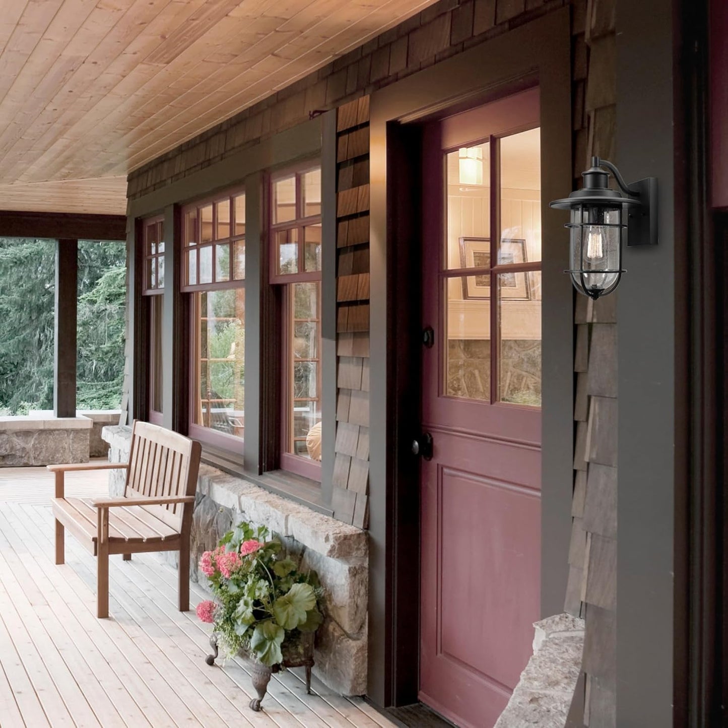 Seeded Glass Shade Sconce