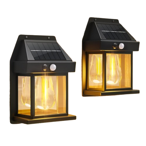 Solar Lantern Waterproof Porch Wall Lights Set