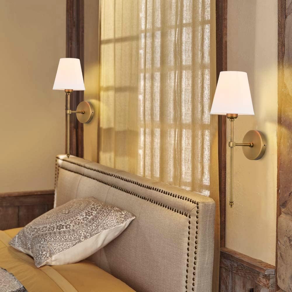 Vintage Style Gold Wall Sconces Set